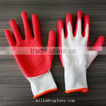 Wholesale high quality latex coated work glove from factory