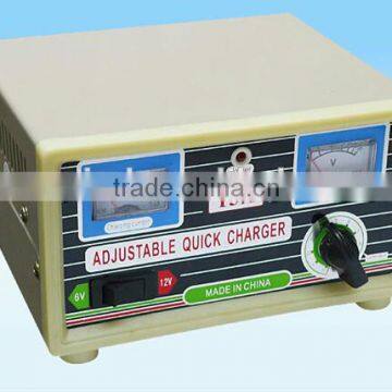 6V 12V 15A adjustable quick battery charger for sealed lead acid battery,4ah to 60ah battery