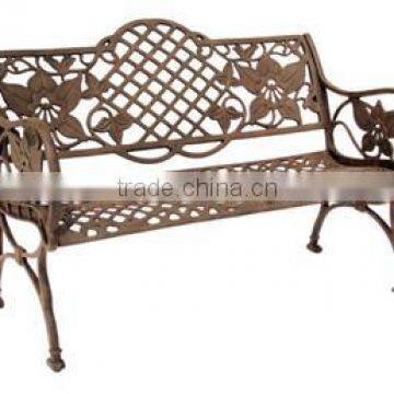 antique bronze Vintage cast aluminum bench