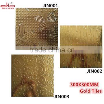 300*300mm Hot Porcelain Golden floor tiles from factory