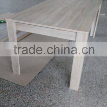 the cheapest price melamine MDF KD dinning table manufacture