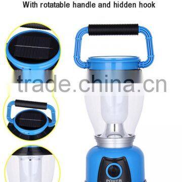 Solar powered led work light rechargeable solar camping light