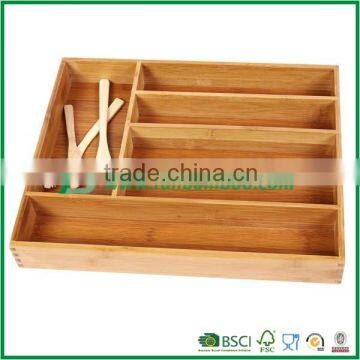 High quality bamboo drawer organizer for utensil