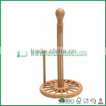 Wheel shaped cute stand bamboo tissue holder                        
                                                                                Supplier's Choice