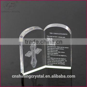 Fashion blank crystal book trophy