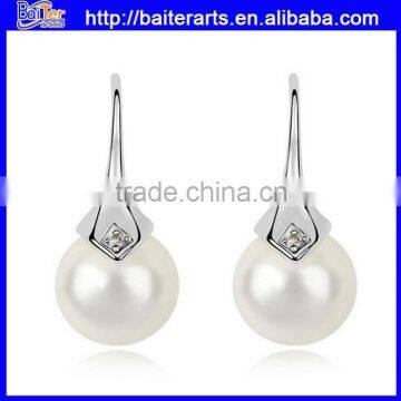 Fashion Pearl Stud Earrings 925 Sterling Silver Pearl Stud Earrings photo-5