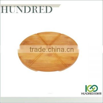 Round Bamboo Pizza Board with cutting groove