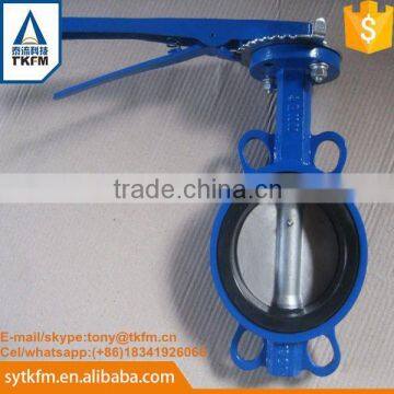 TKFM factory directly sale wafer type city heating supply branch pipeline use low pressure 6 inch wafer type butterfly valve