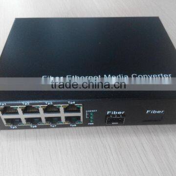 100M 8 Ports Optical Fiber Switch ( 1SFP 8RJ45 SFP Media Converter) photo-2