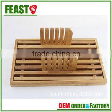 2015 NEW design Bamboo cutting board set with drawer