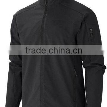 mens black color lightweight waterproof and breathable softshell jacket