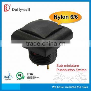 Square Head Sub-Miniature LED IP67 Pushbutton Switch