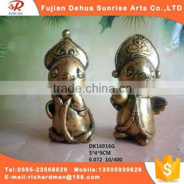 Golden penguin chicken ceramic costume decor