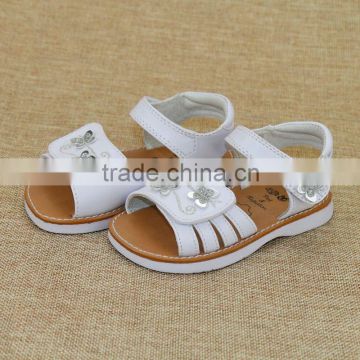 The 2016 summer new listing and foreign trade leather sandal fashion women shoes white flowers hot eplosion models