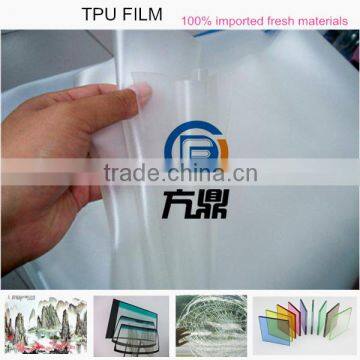 Hot sale high tensile strength bulletproof laminated glass TPU film