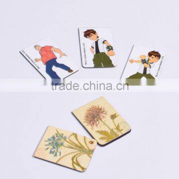 Full color wholesale handmade printting paper Magnetic Bookmarks with the beauty of art