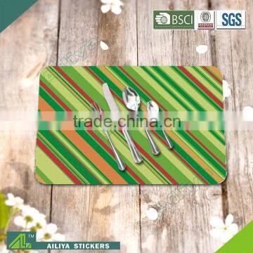 eco-friendly kitchen advertising colorful promotional printed pp kitchen placemats