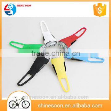 Novelty color plastic 4 LED USB bicycle bike front lightfor sale