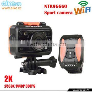 2016 New SOOCOO S70 Action Camera 2K@30fps 1080p@60fps 60M Waterproof Build-in WIFI with Watch Remote Control