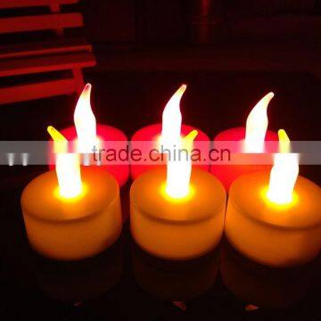 red and yellow single color flameless led lantern candle electronic light