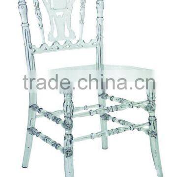 Hot Sale White Wedding Banquet outdoor Clear Resin Napoleon Chair