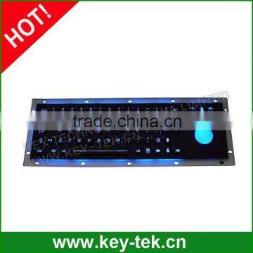 100 Keys illuminated dark metal keyboard with trackball