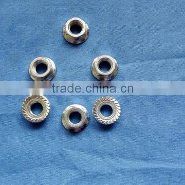 good quality white zince flange nut