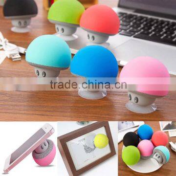 Wireless Bluetooth Speaker Waterproof Silicone Sucker Handsfree Subwoofer Mini Mushroom Speakers For Android Phone PC Computer