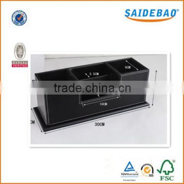 China manufacture high quality pu/genuine leather storage box with customer design