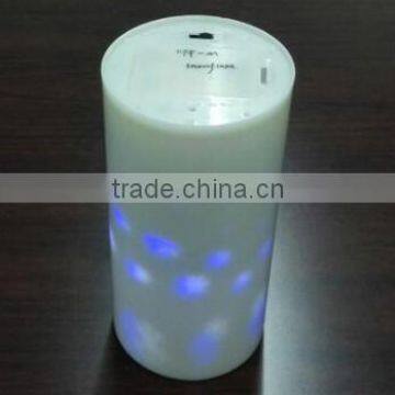 Battery Powered 6 Inch Plastic Pillar Colorful Christmas Moving Snowflake Candle photo-5