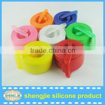 Eco-friendly colorful silicone belt/sports silicone belt/silicone rubber belt