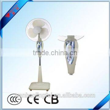 Removable electric stand fan (16inch, 2 hours timer, square base,wheel)