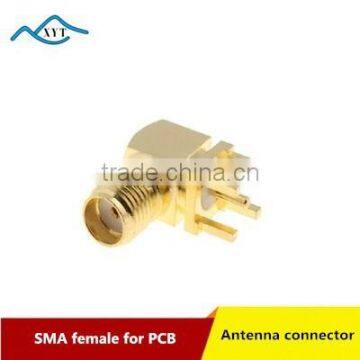 Factory price Right Angle SMA female connector for PCB board