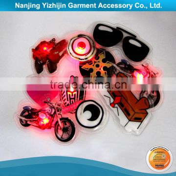 Fashionable pvc party accessory led badge