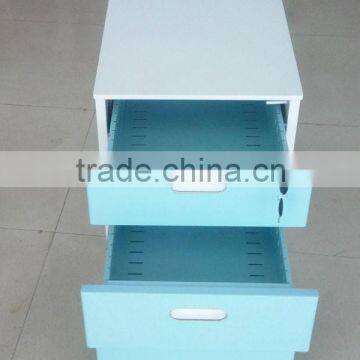 light blue bedside cabinet and file cabinet