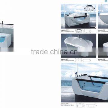 Comfortable Design Freestanding Acrylic Portable Material Bathtub