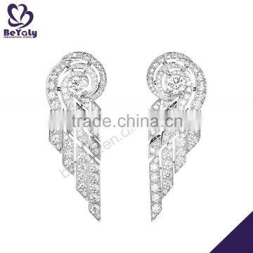 Hot sale high quality 925 sterling silver diamond earrings