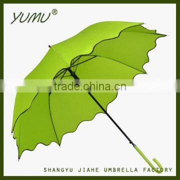 Long Handle Umbrella, Rain Umbrella with Feminine Edging