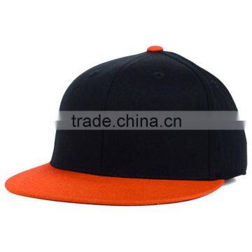 Plain Black And Orange Fitted Hats Basedball Cap Bulk