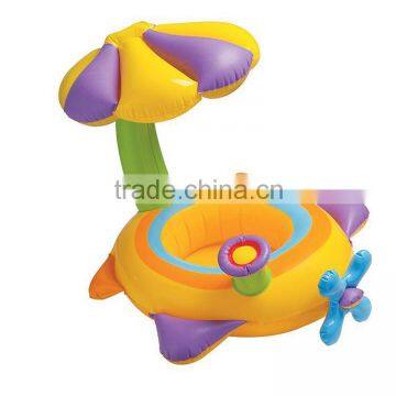 kids water play 3d inflatable mushroom ride on ring trainer