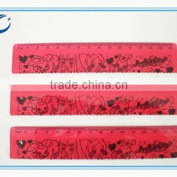 2015 Wholesale Cheap School Plastic Ruler plastic ruler manufacturer with logo printing