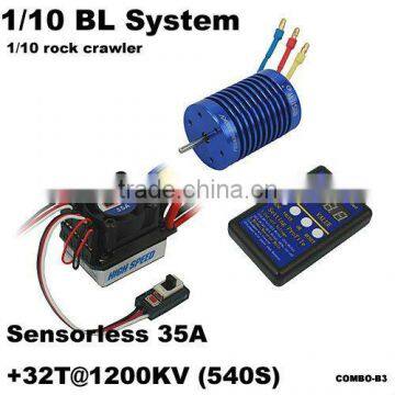 Mystery 1/10 Brushless System 1/10 rock crawler HL-SL35A + 32T@1200KV (HL540S-3650M Motor) RC CAR