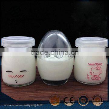 Hot selling 100ml cute round glass pudding bottle