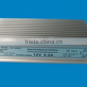 High quality 12v 5a 60w outdoor waterproof led driver pool light transformer, uninterruptible power supply