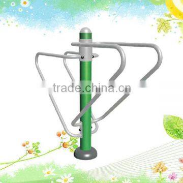 Green exercising bar outdoor workout equipment