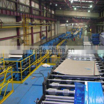 Automatic continues garage door panel, wall panel, and roof panel production lines, producing machines