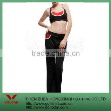 slim fit black Yoga suit,Bodybuilding suit of women