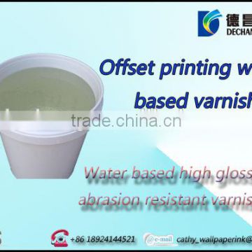 High quality alibaba China Water based high gloss abrasion resistant varnish