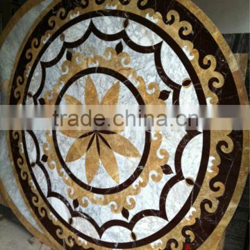 Marble tile round mosaic medallion floor patterns