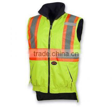 cheap wholesale HI-VIZ REVERSIBLE FLEECE LINED VEST